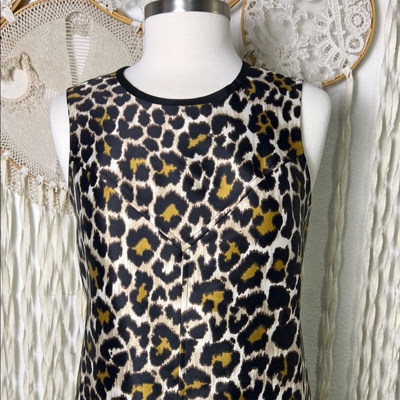 J. Crew NWT Leopard Print Sleeveless A-Line Shift Dress Size 2 - Picture 3 of 11